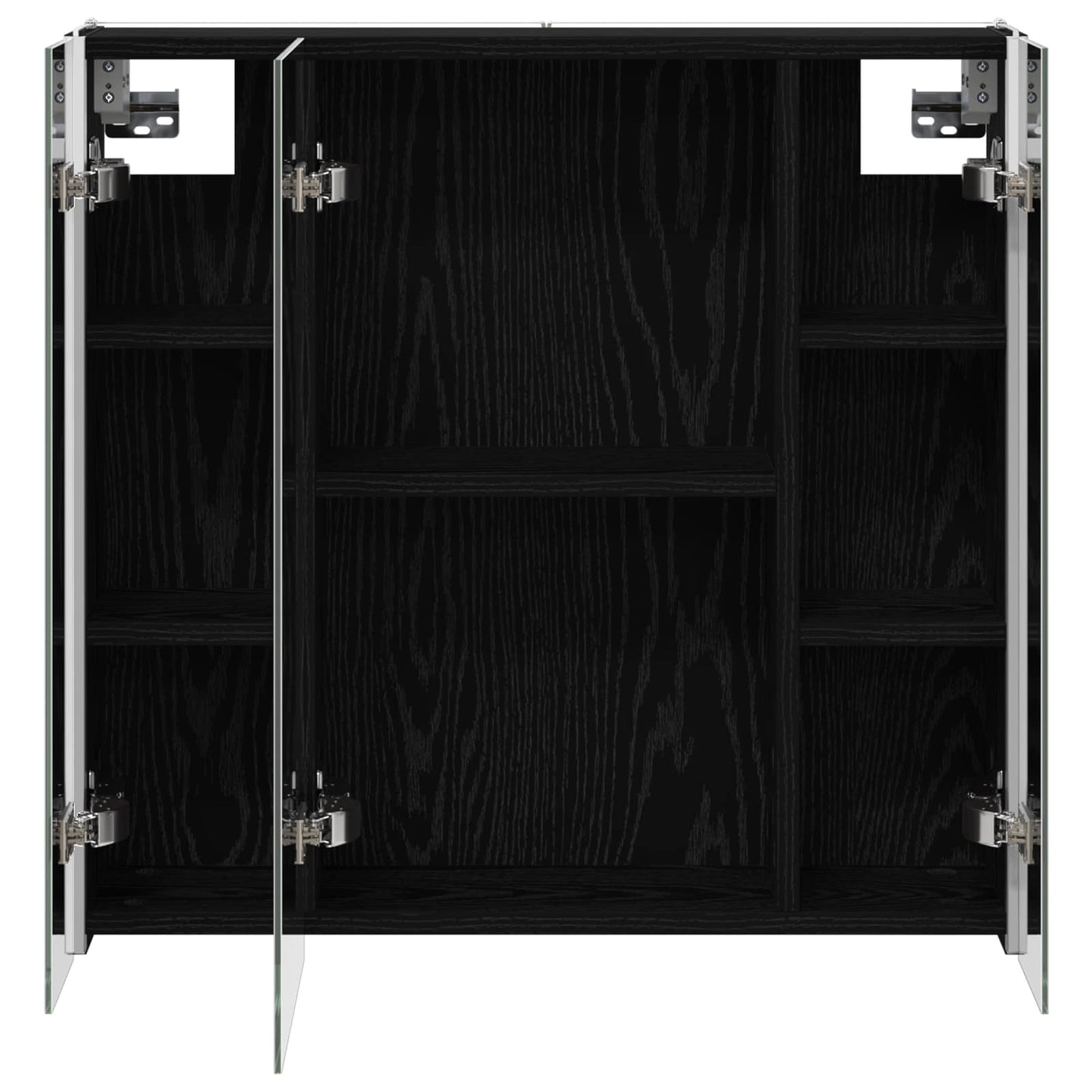 Badezimmerspiegelschrank Schwarz Eichen-Optik