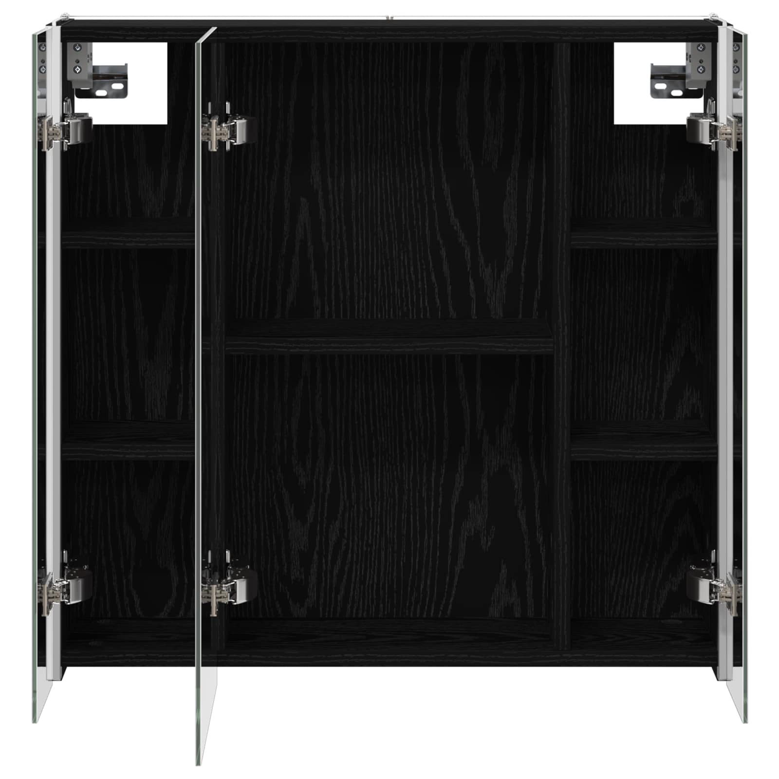 Badezimmerspiegelschrank Schwarz Eichen-Optik
