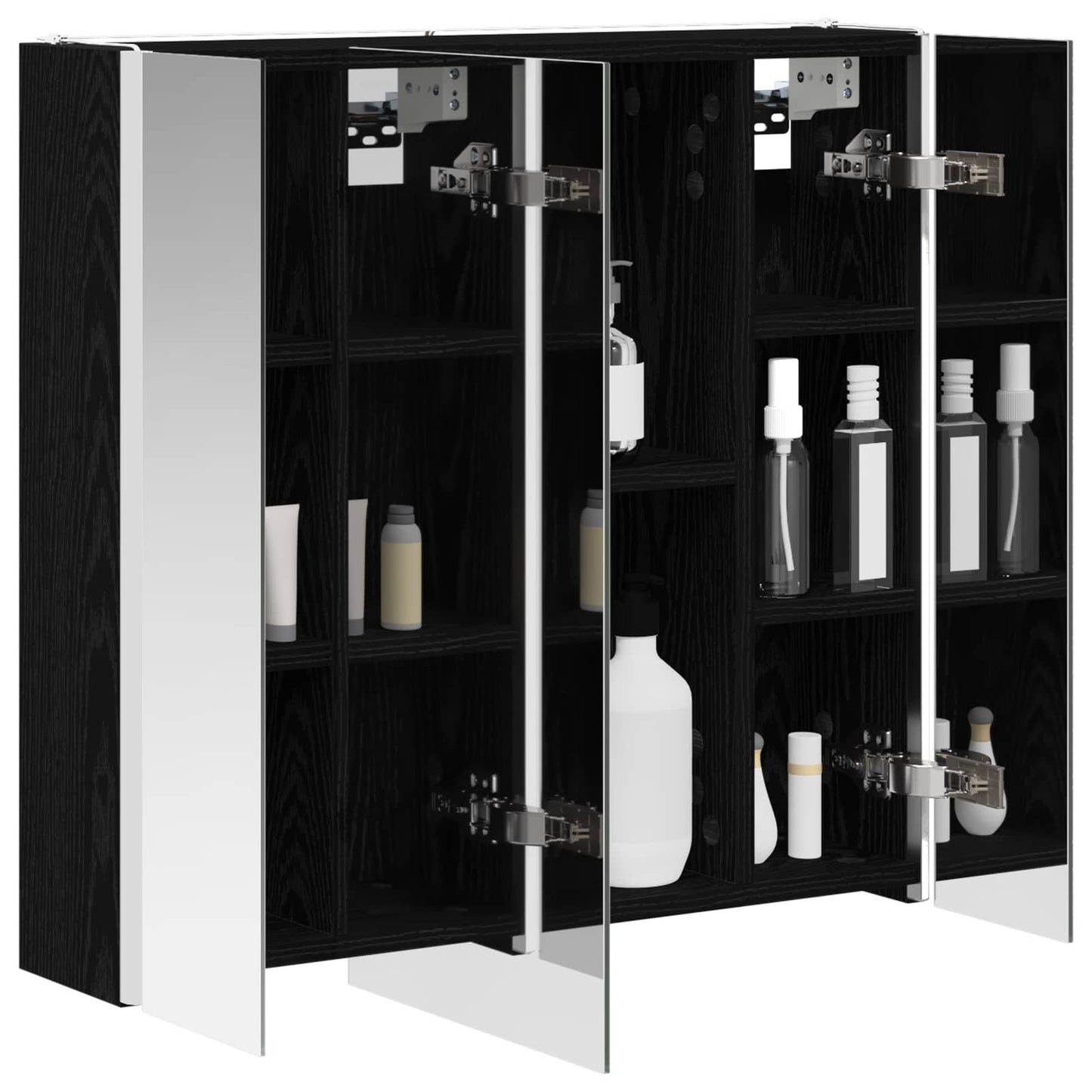 Badezimmerspiegelschrank Schwarz Eichen-Optik