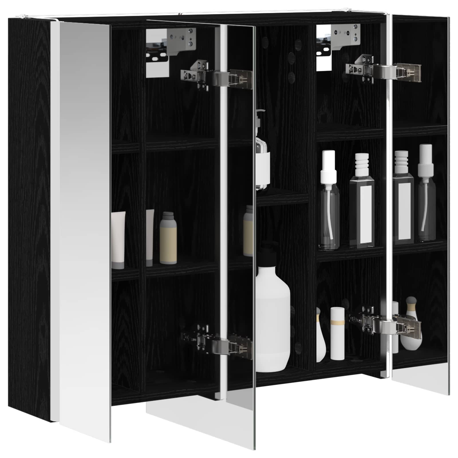 Badezimmerspiegelschrank Schwarz Eichen-Optik