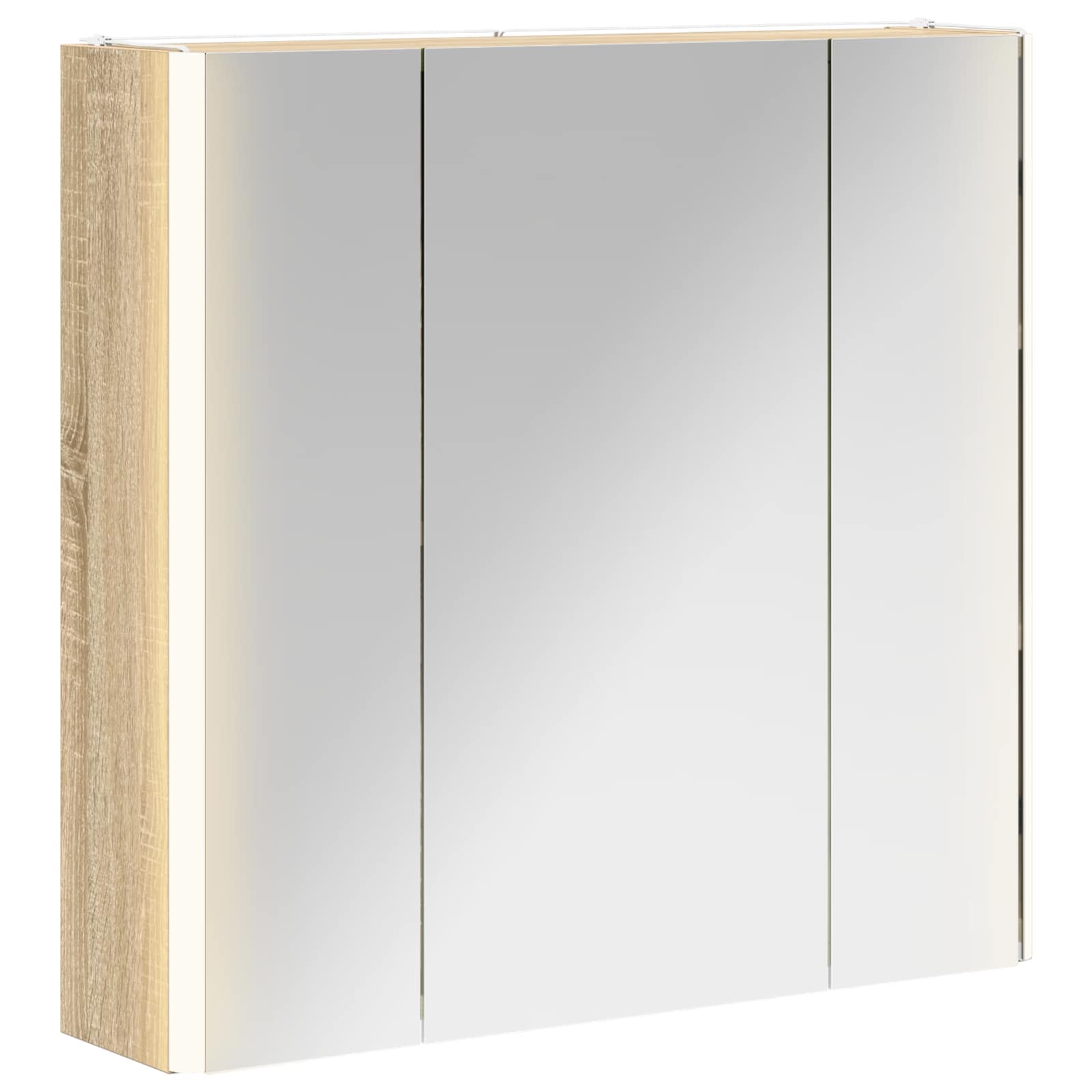 Badezimmerspiegelschrank Sonoma-Eiche 63,5 x 15,5 x 60,5 cm