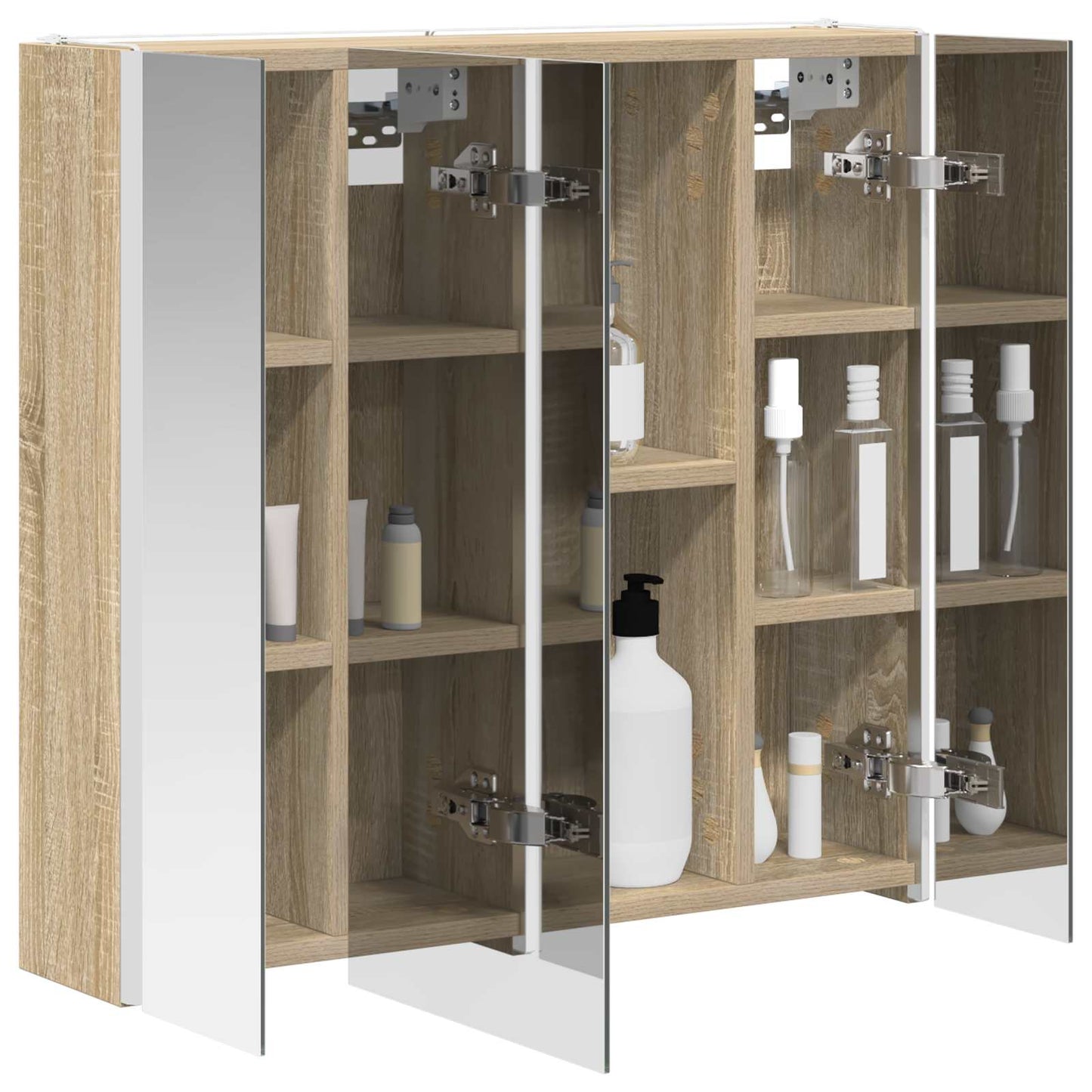 Badezimmerspiegelschrank Sonoma-Eiche 63,5 x 15,5 x 60,5 cm