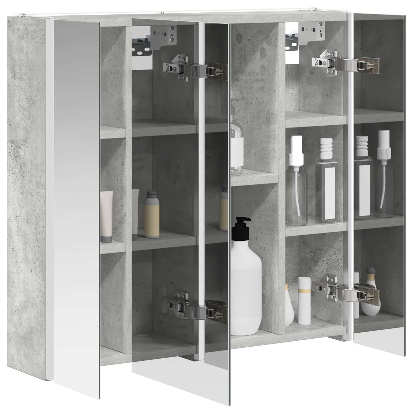 Badezimmerspiegelschrank Beton Grau 63,5 x 15,5 x 60,5 cm