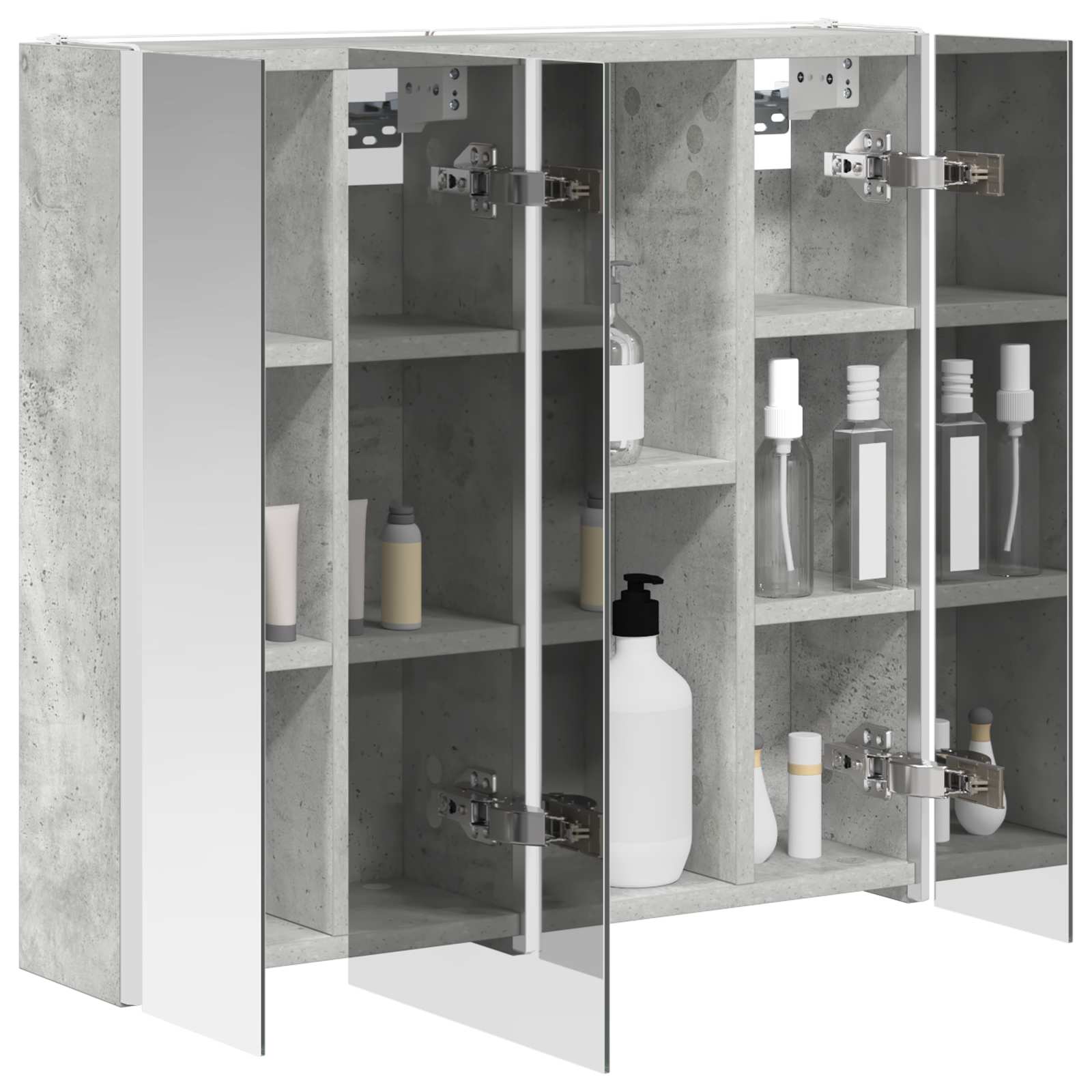 Badezimmerspiegelschrank Beton Grau 63,5 x 15,5 x 60,5 cm