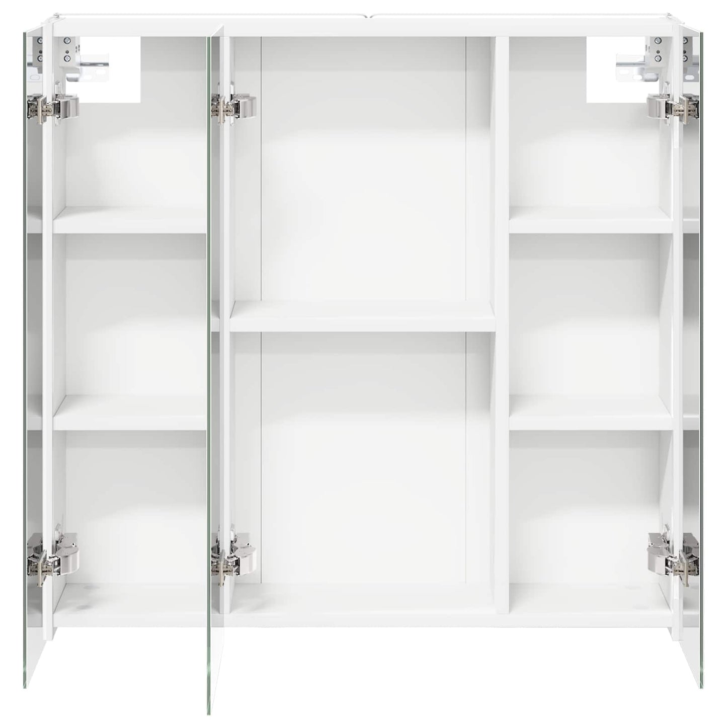 Badezimmerspiegelschrank Weiß 73,5 x 15,5 x 70 cm Holzwerkstoff