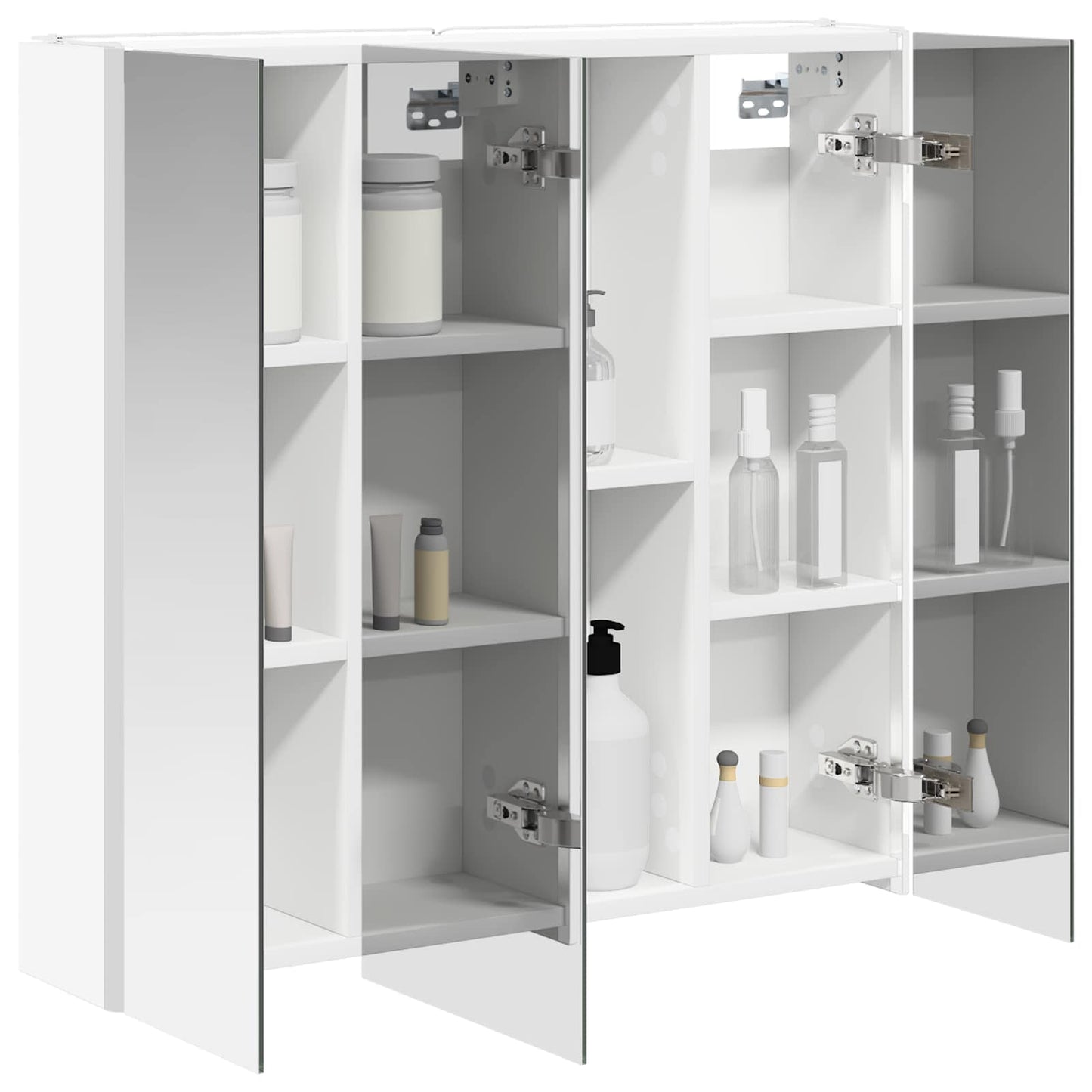 Badezimmerspiegelschrank Weiß 73,5 x 15,5 x 70 cm Holzwerkstoff