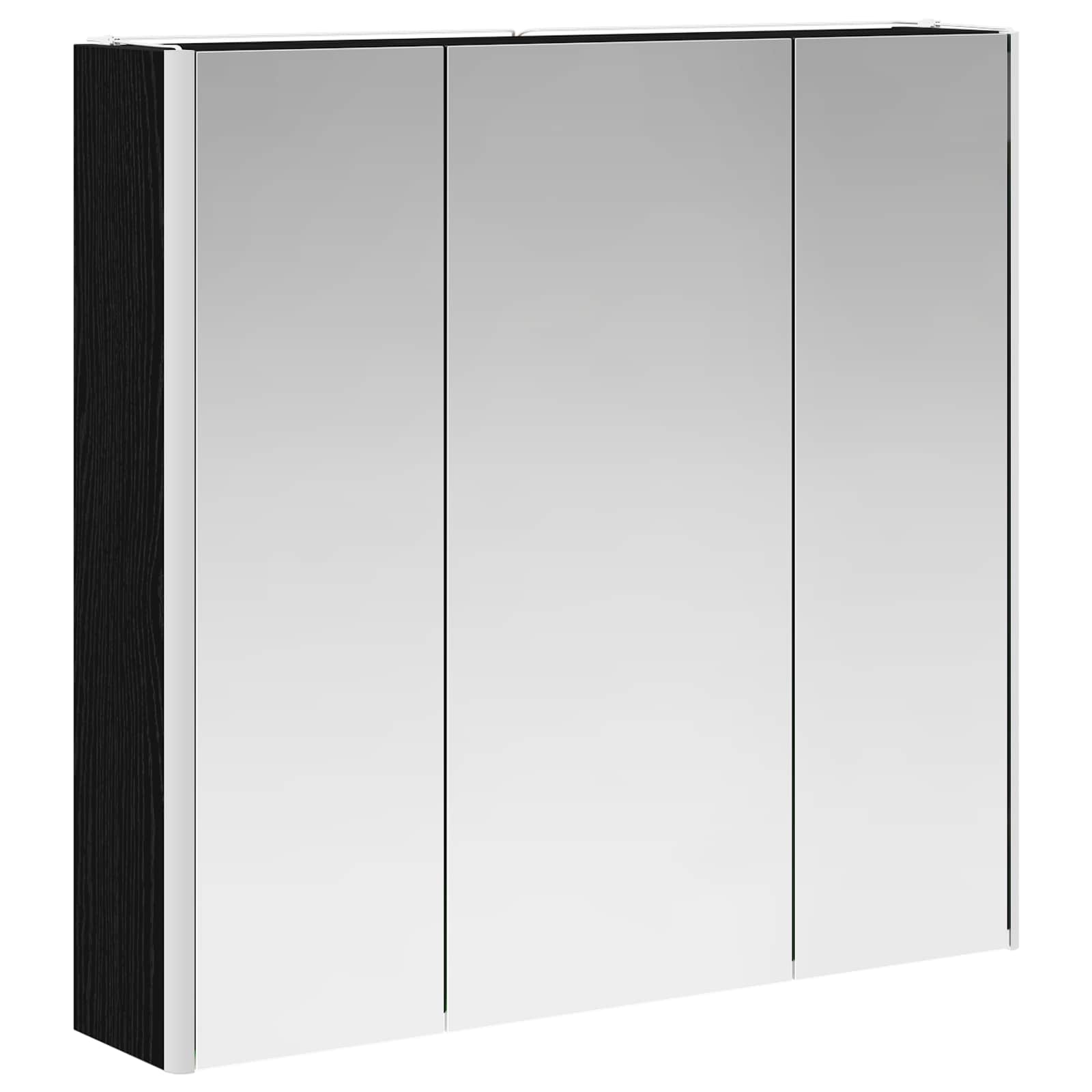 Badezimmerspiegelschrank Schwarz Eichen-Optik