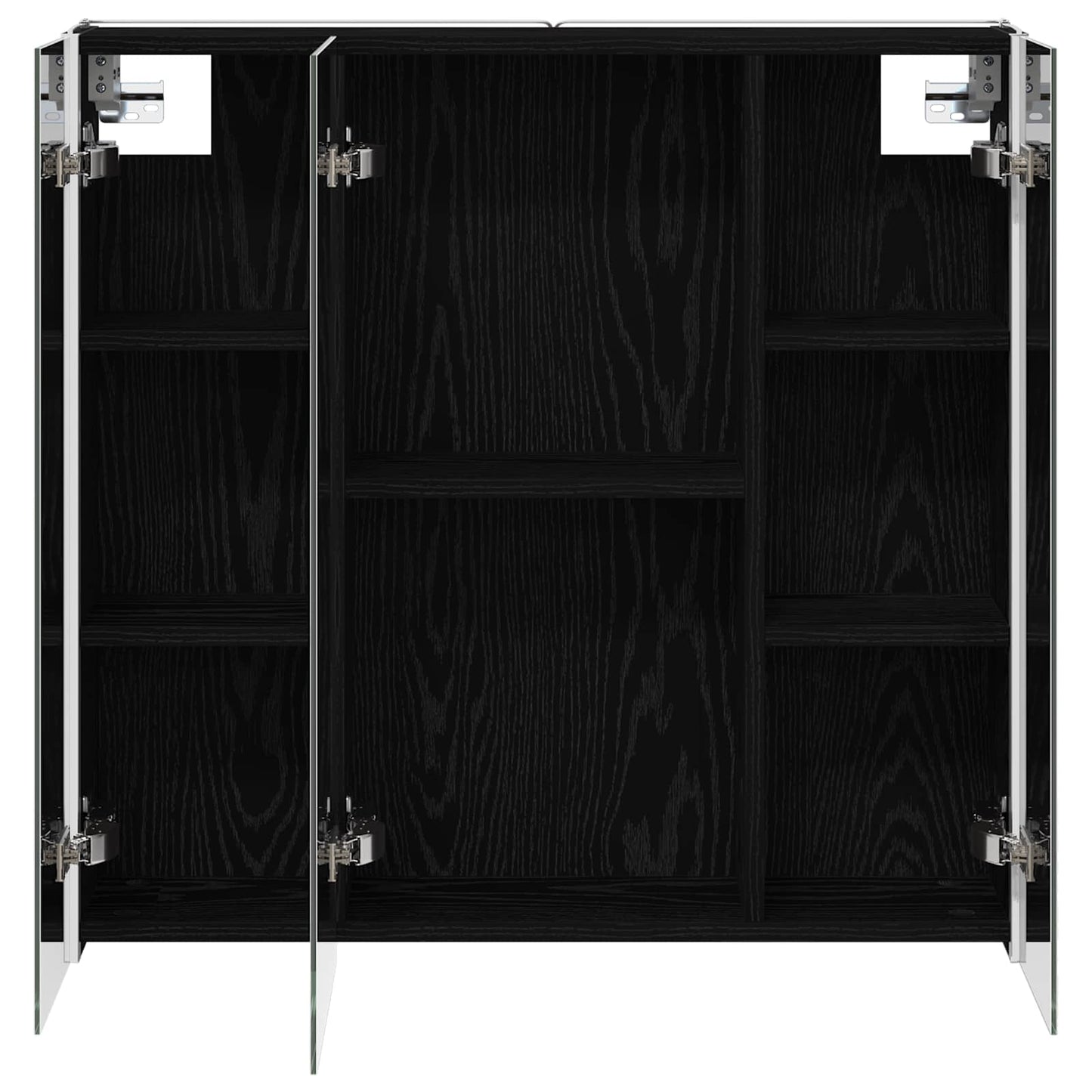 Badezimmerspiegelschrank Schwarz Eichen-Optik