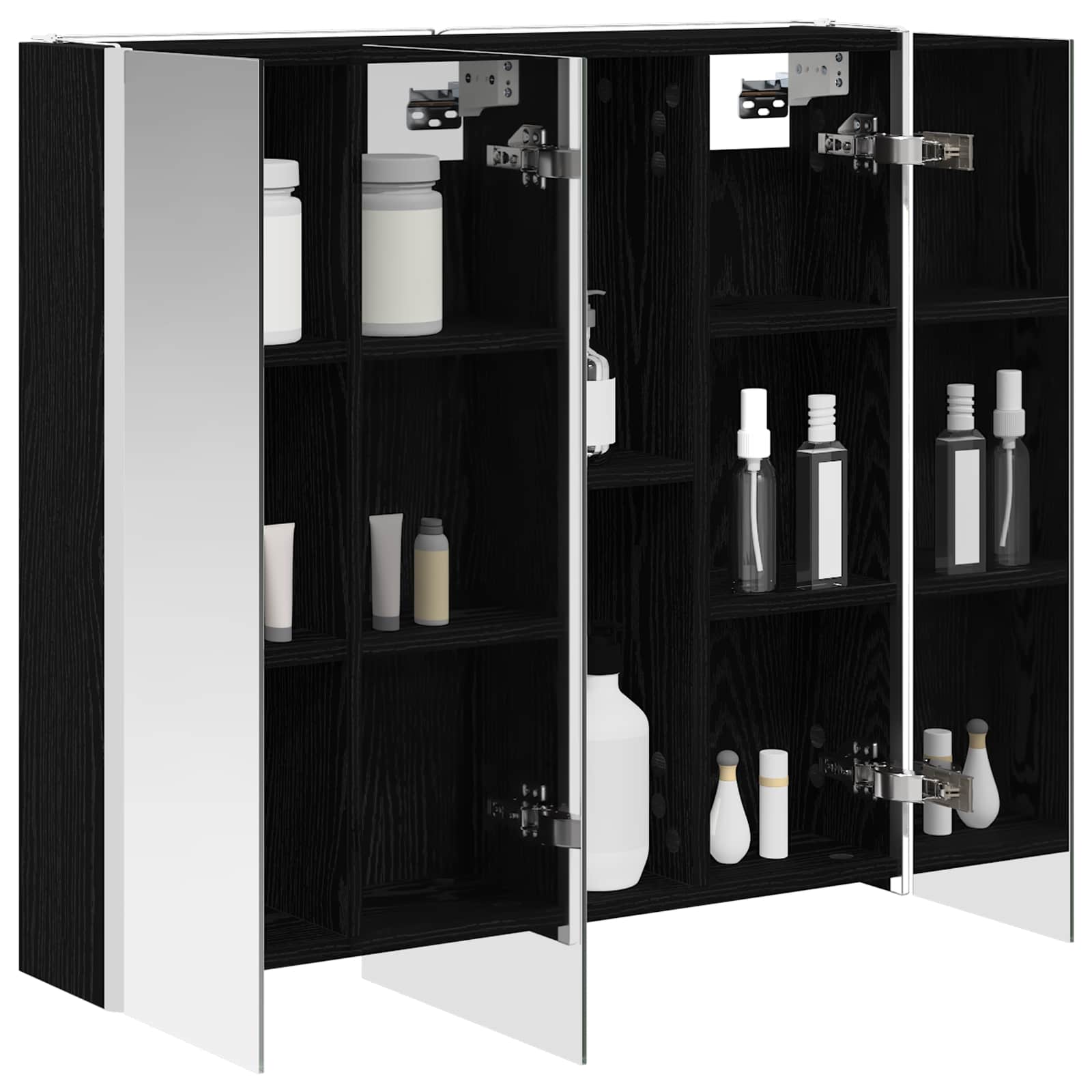 Badezimmerspiegelschrank Schwarz Eichen-Optik