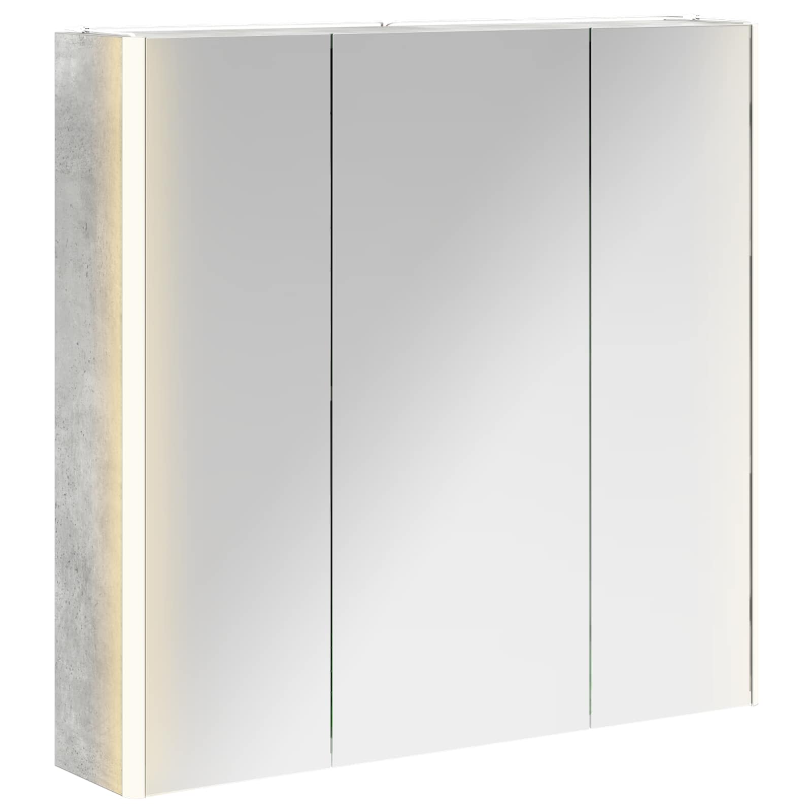 Badezimmerspiegelschrank Beton Grau 73,5 x 15,5 x 70 cm