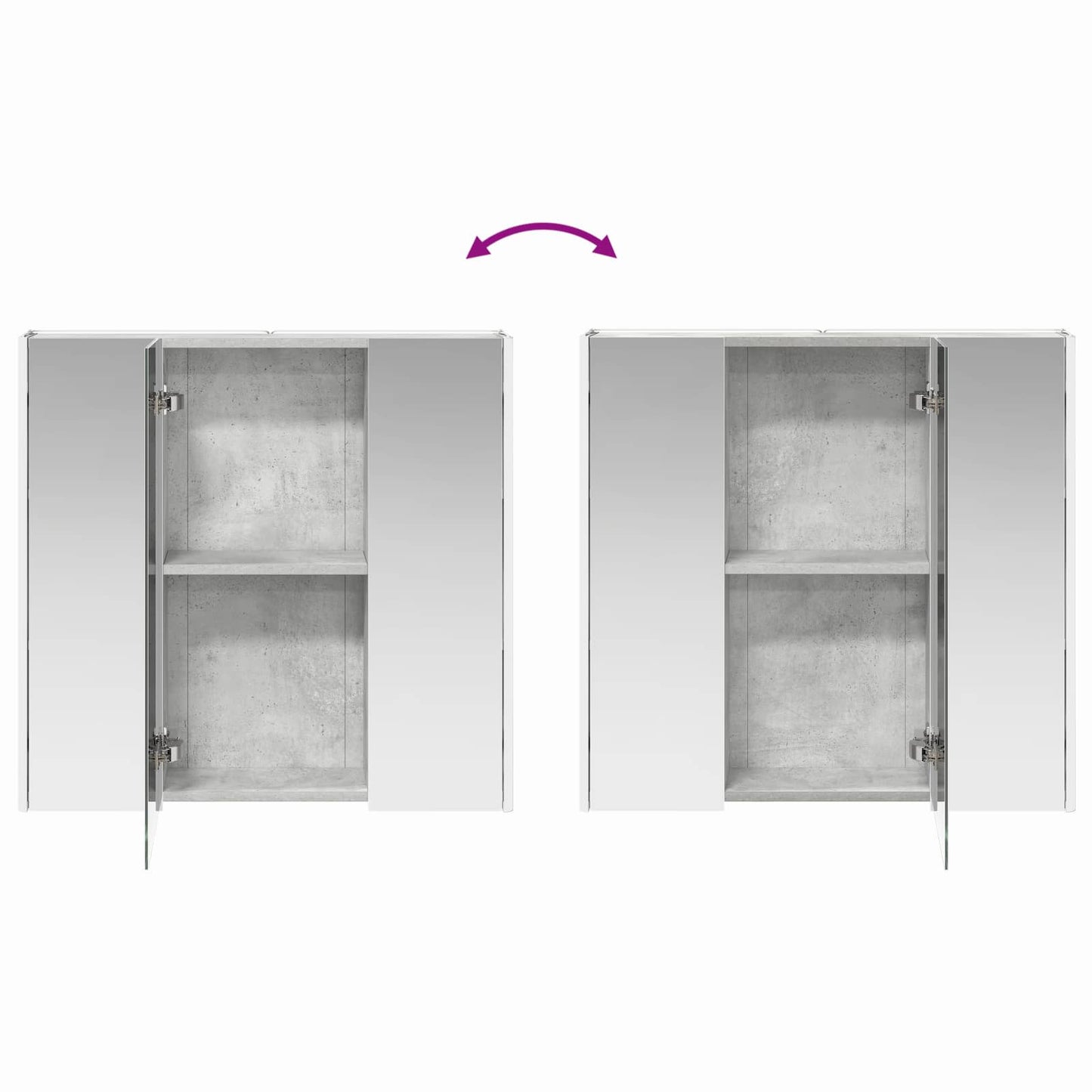 Badezimmerspiegelschrank Beton Grau 73,5 x 15,5 x 70 cm