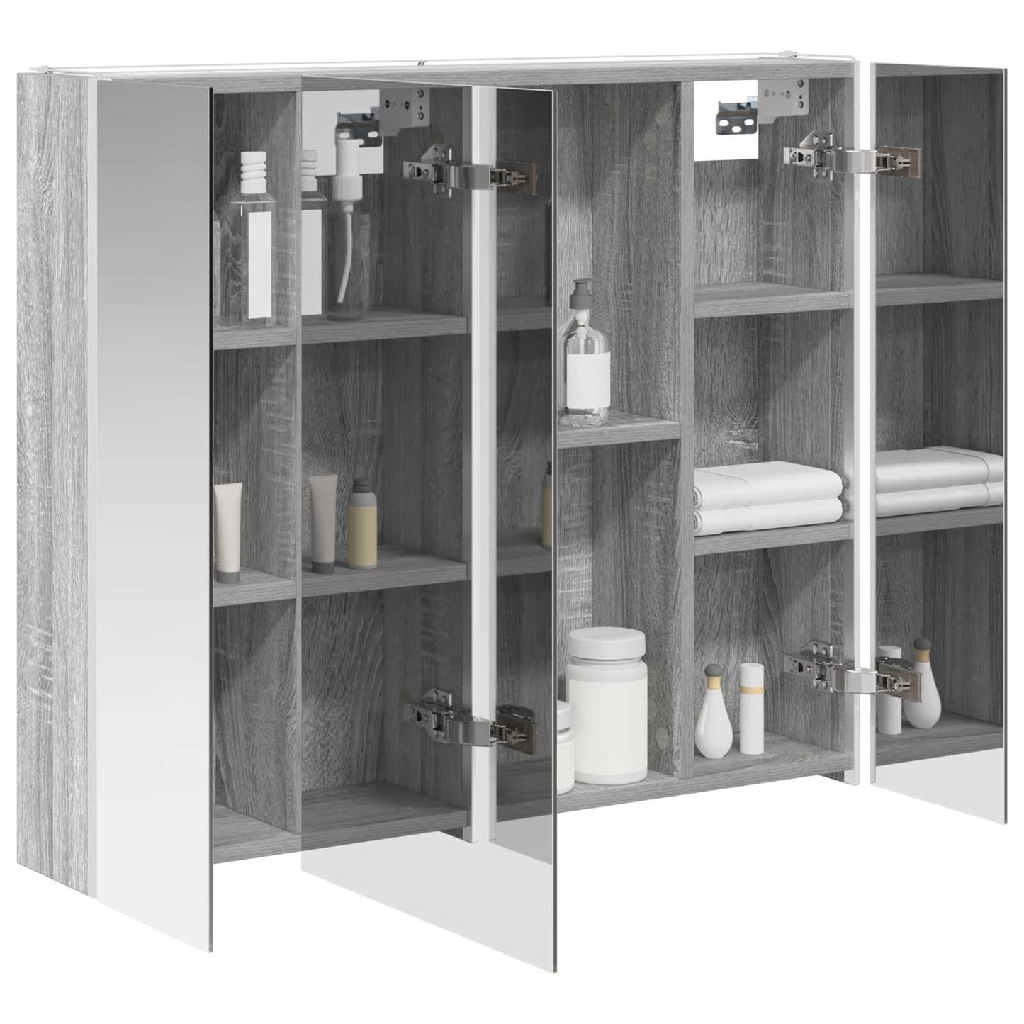 Badezimmerspiegelschrank Graues Sonoma 83,5 x 15,5 x 70 cm