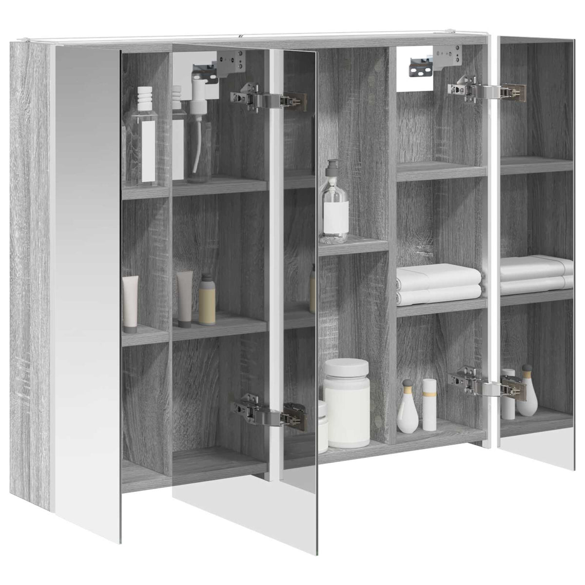 Badezimmerspiegelschrank Graues Sonoma 83,5 x 15,5 x 70 cm