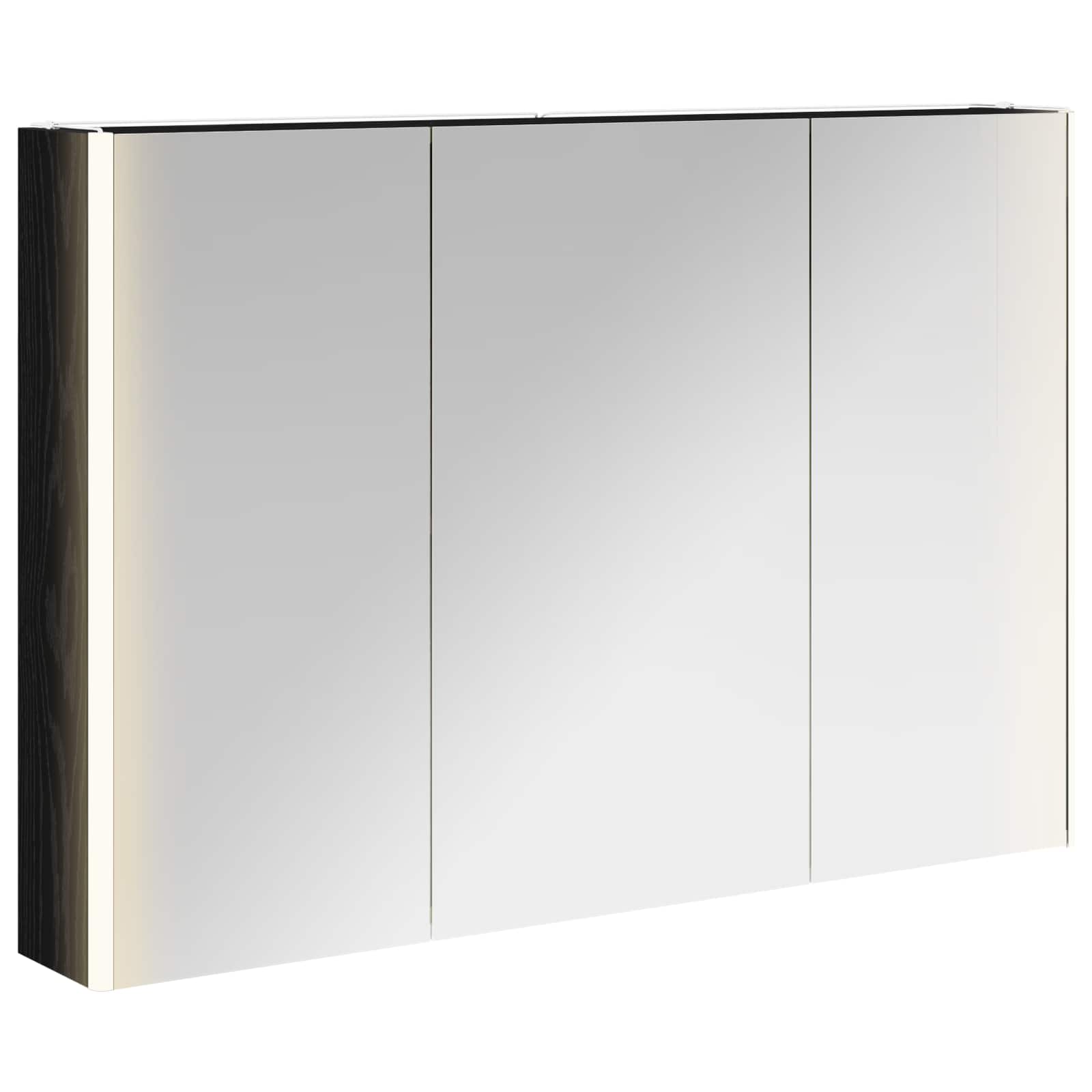 Badezimmerspiegelschrank Schwarz Eichen-Optik