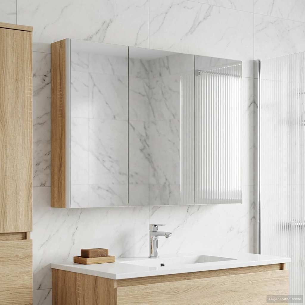 Badezimmerspiegelschrank Sonoma-Eiche 103,5 x 15,5 x 70 cm