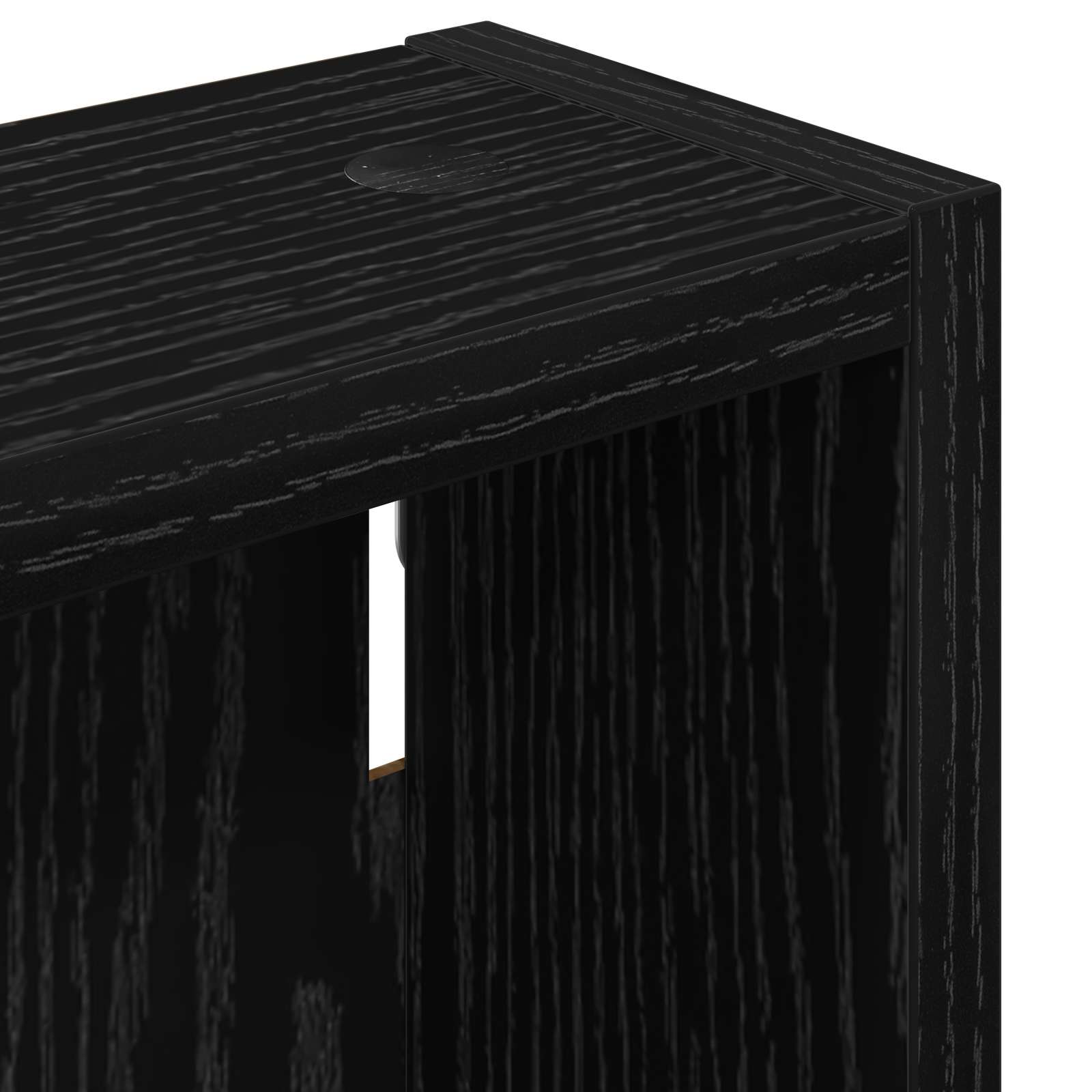 Badezimmer-Wandschrank Schwarz Eichen-Optik 20 x 10 x 50 cm