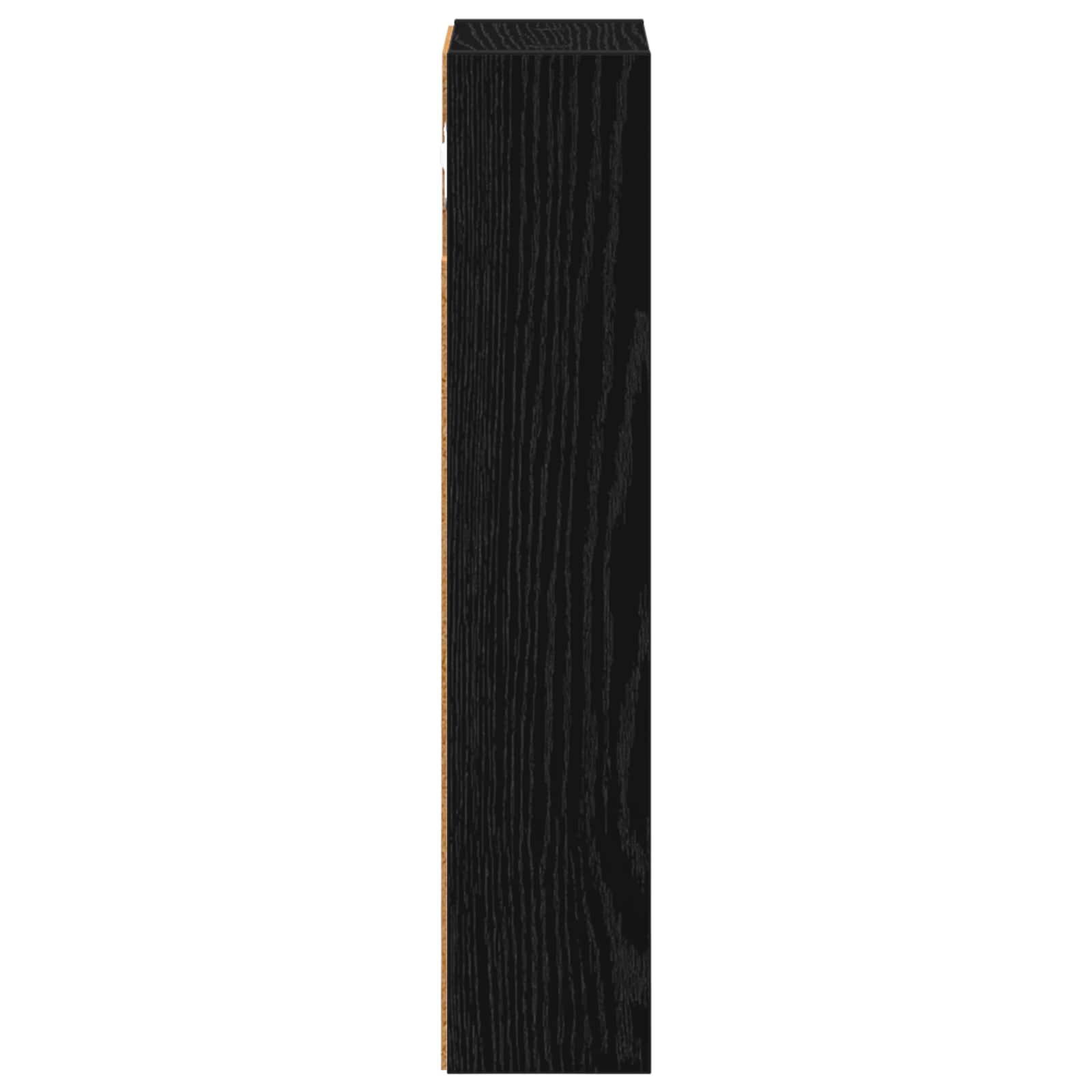 Badezimmer-Wandschrank Schwarz Eichen-Optik 20 x 10 x 50 cm