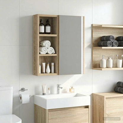 Badezimmer-Wandschrank Sonoma-Eiche 20 x 10 x 50 cm