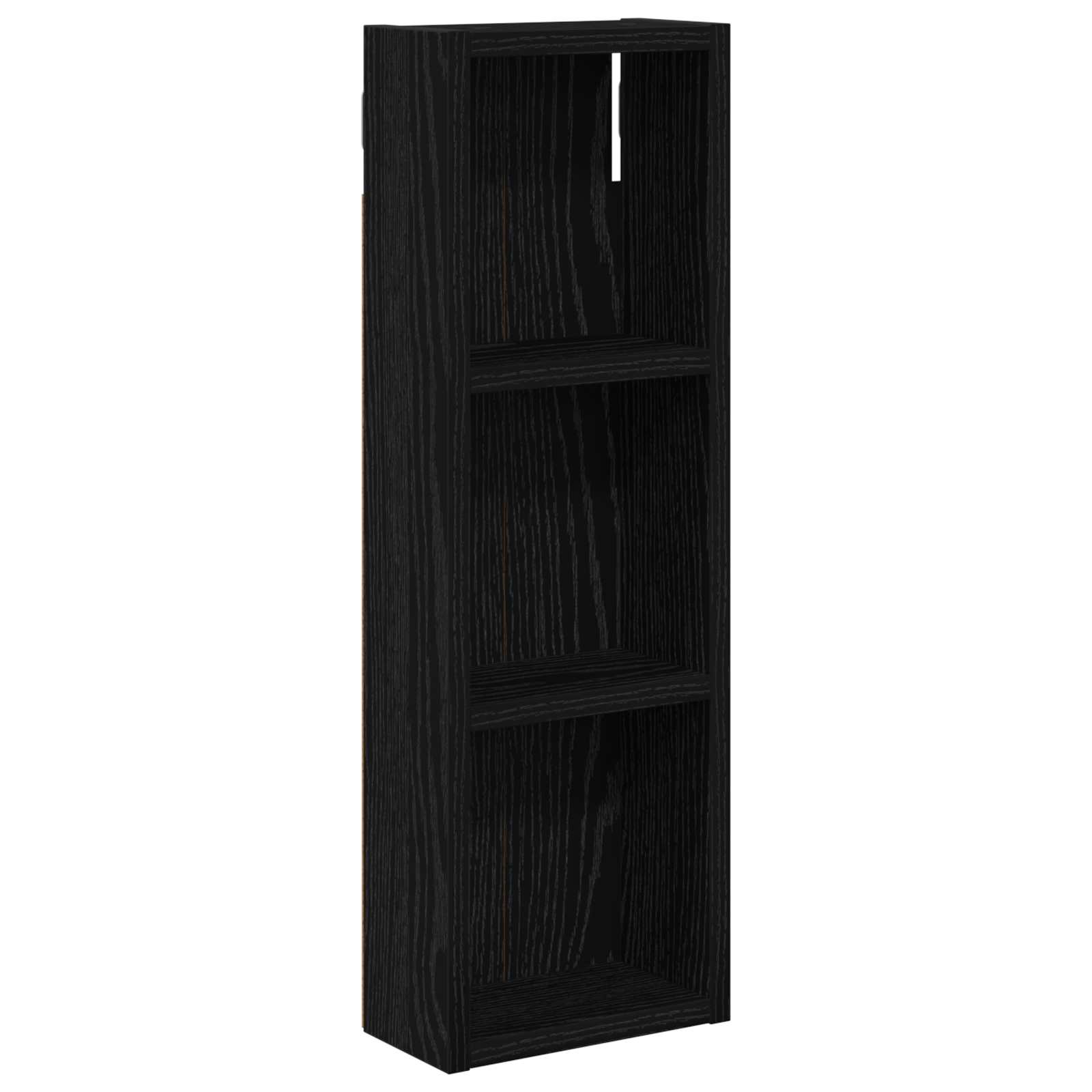 Badezimmer-Wandschrank Schwarz Eichen-Optik 20 x 10 x 60,5 cm