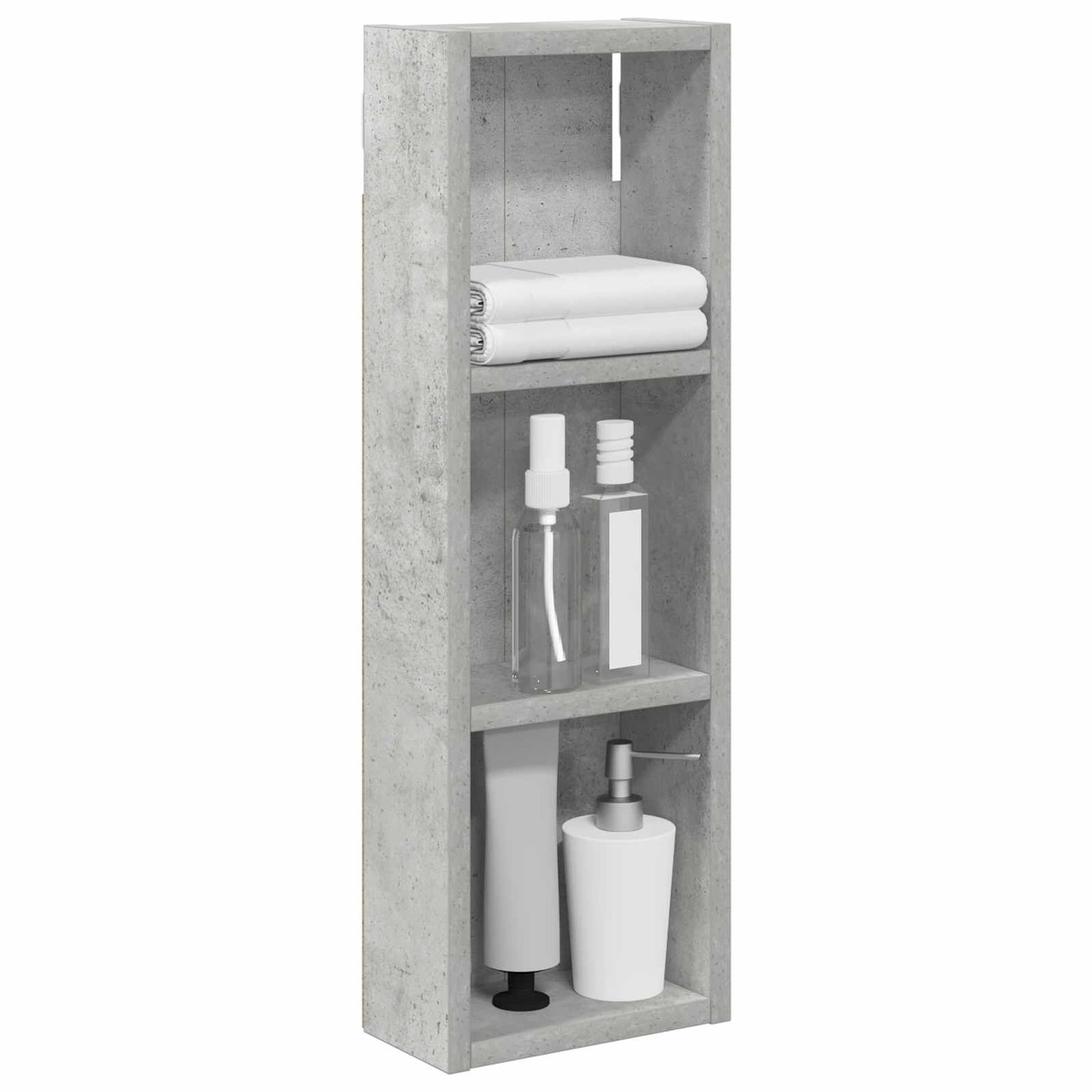 Badezimmer-Wandschrank Betongrau 20 x 10 x 60,5 cm