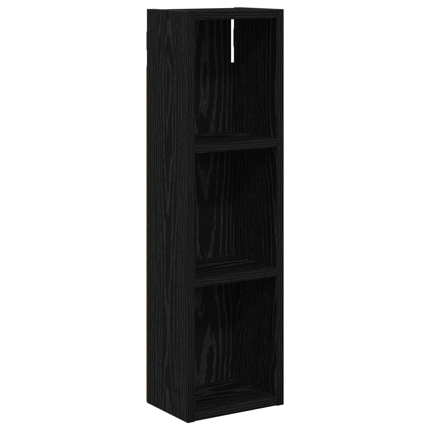 Badezimmer-Wandschrank Schwarz Eichen-Optik 20 x 14 x 70 cm