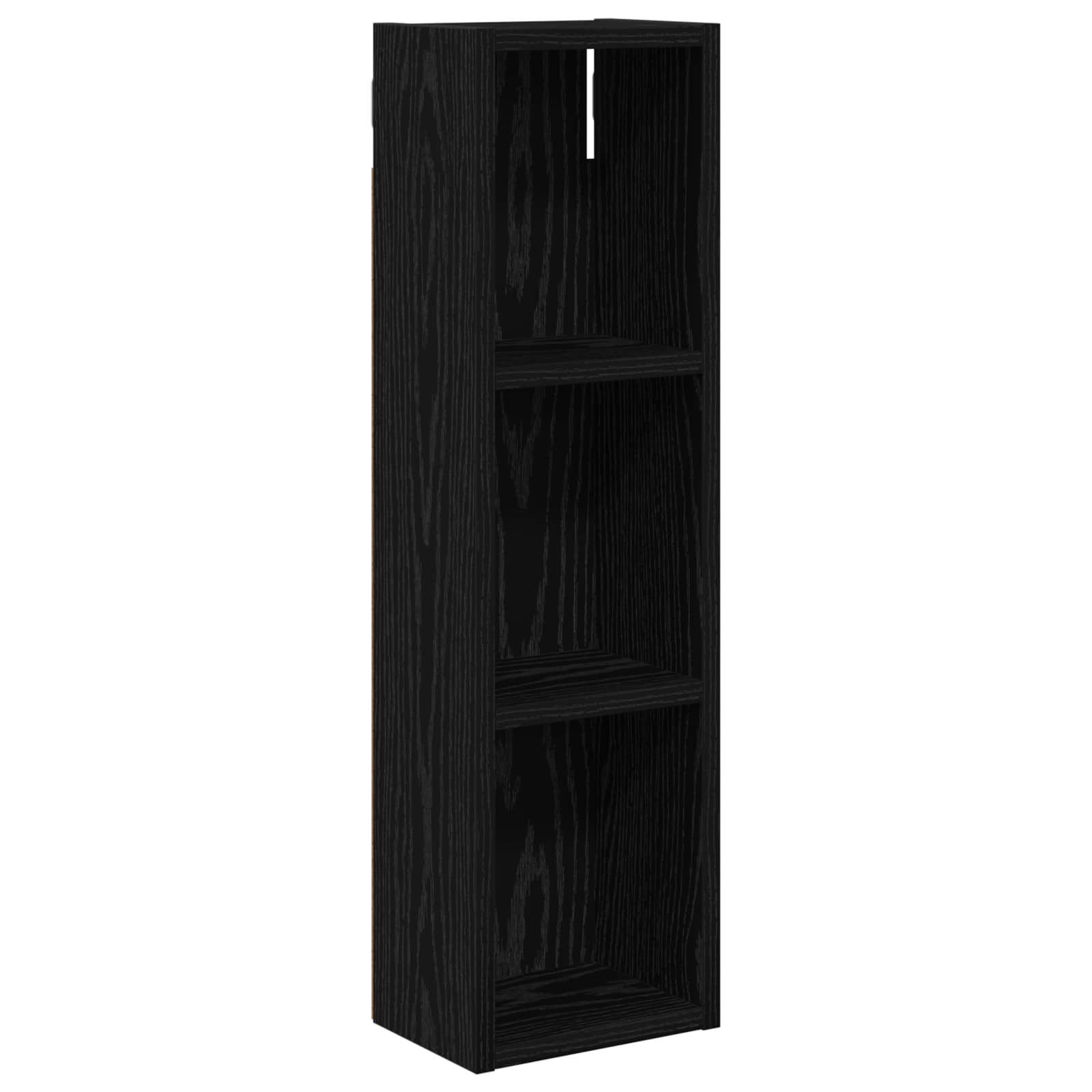Badezimmer-Wandschrank Schwarz Eichen-Optik 20 x 14 x 70 cm