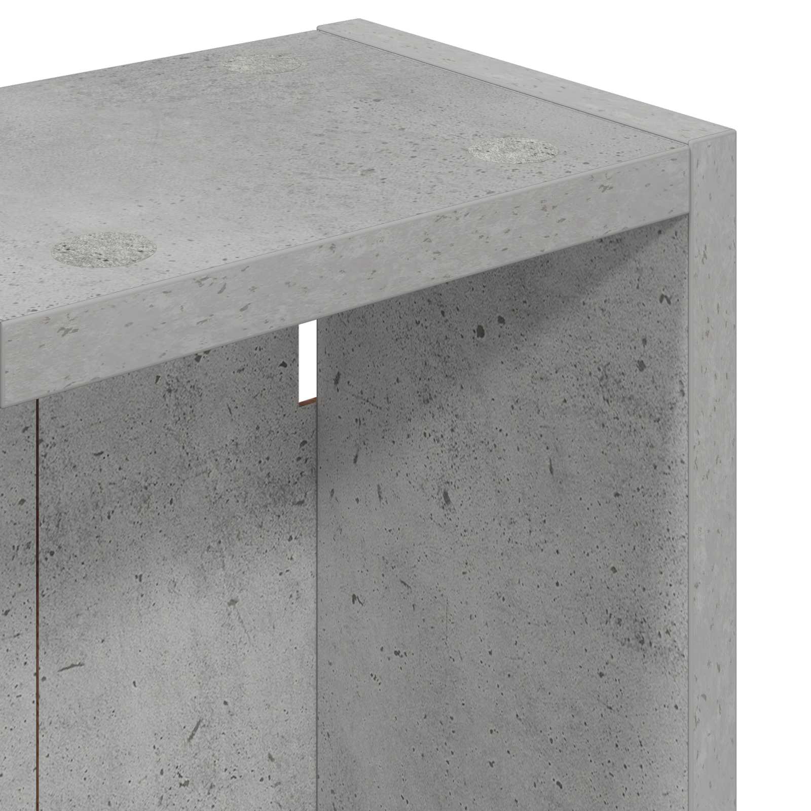 Badezimmer-Wandschrank Betongrau 20 x 14 x 70 cm Holzwerkstoff