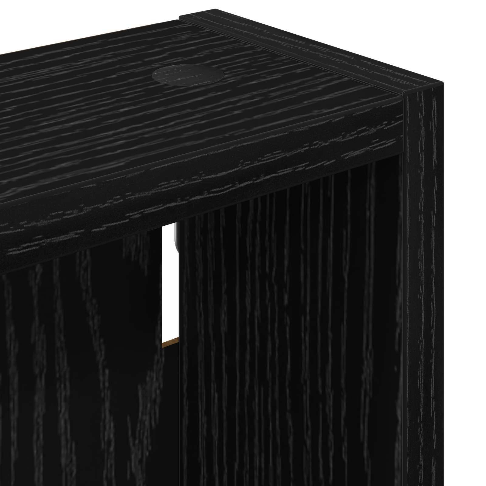 Badezimmer-Wandschrank Schwarz Eichen-Optik 30 x 10 x 60,5 cm