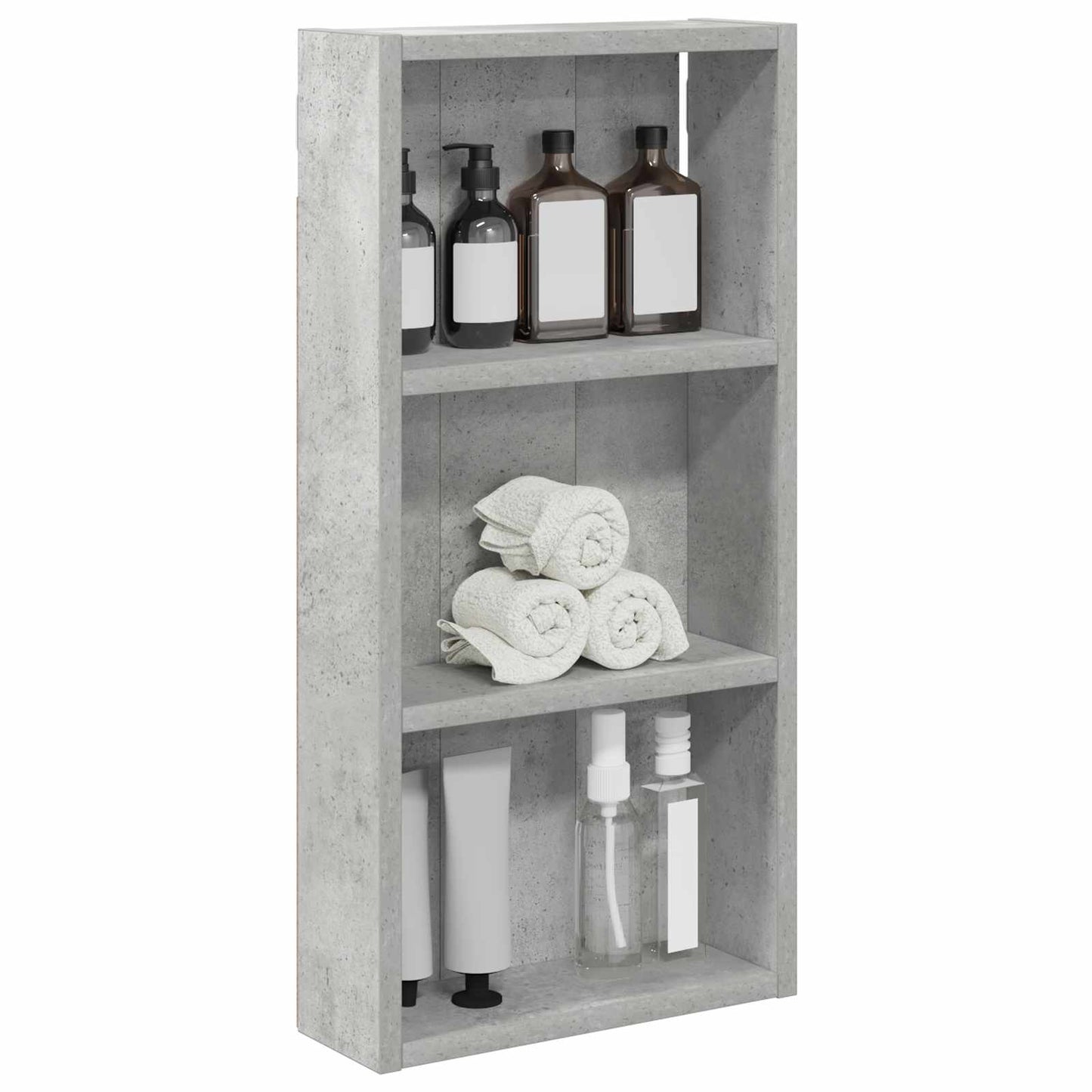 Badezimmer-Wandschrank Betongrau 30 x 10 x 60,5 cm