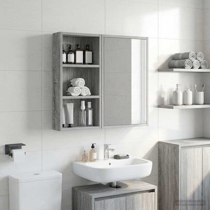 Badezimmer-Wandschrank Sonoma-Grau 30 x 10 x 60,5 cm