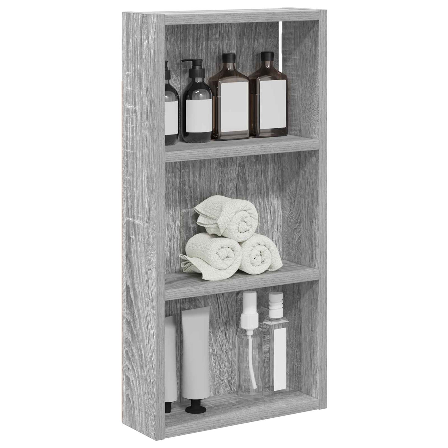 Badezimmer-Wandschrank Sonoma-Grau 30 x 10 x 60,5 cm