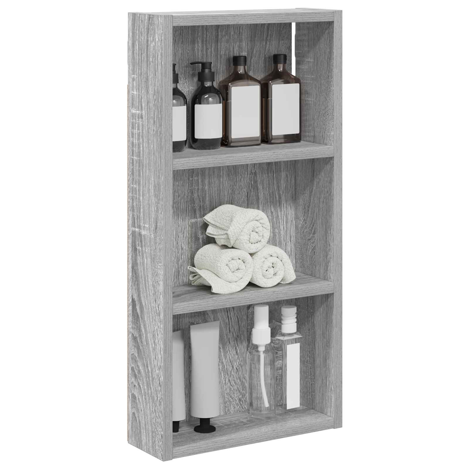 Badezimmer-Wandschrank Sonoma-Grau 30 x 10 x 60,5 cm