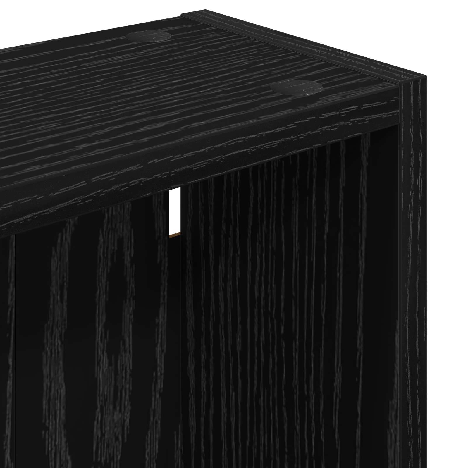 Badezimmer-Wandschrank Schwarz Eichen-Optik 30 x 14 x 70 cm
