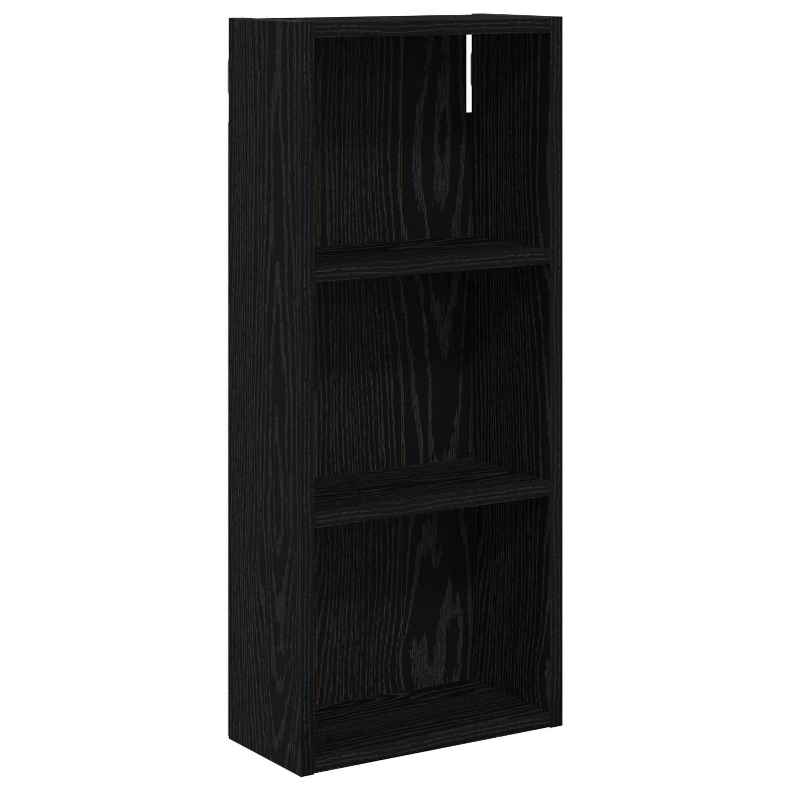 Badezimmer-Wandschrank Schwarz Eichen-Optik 30 x 14 x 70 cm