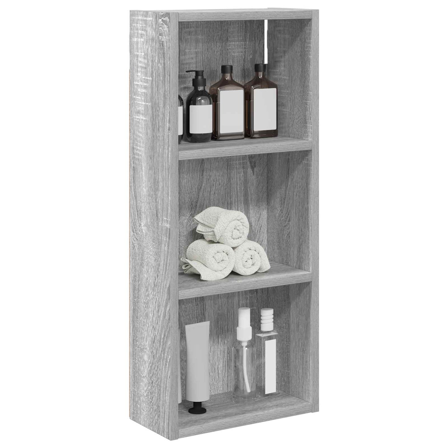 Badezimmer-Wandschrank Sonoma-Grau 30 x 14 x 70 cm