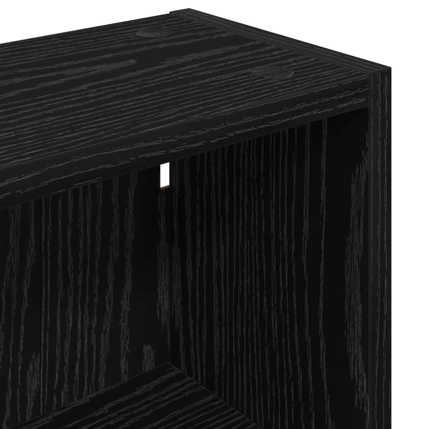 Badezimmer-Wandschrank Schwarz Eichen-Optik 30 x 16 x 62,5 cm