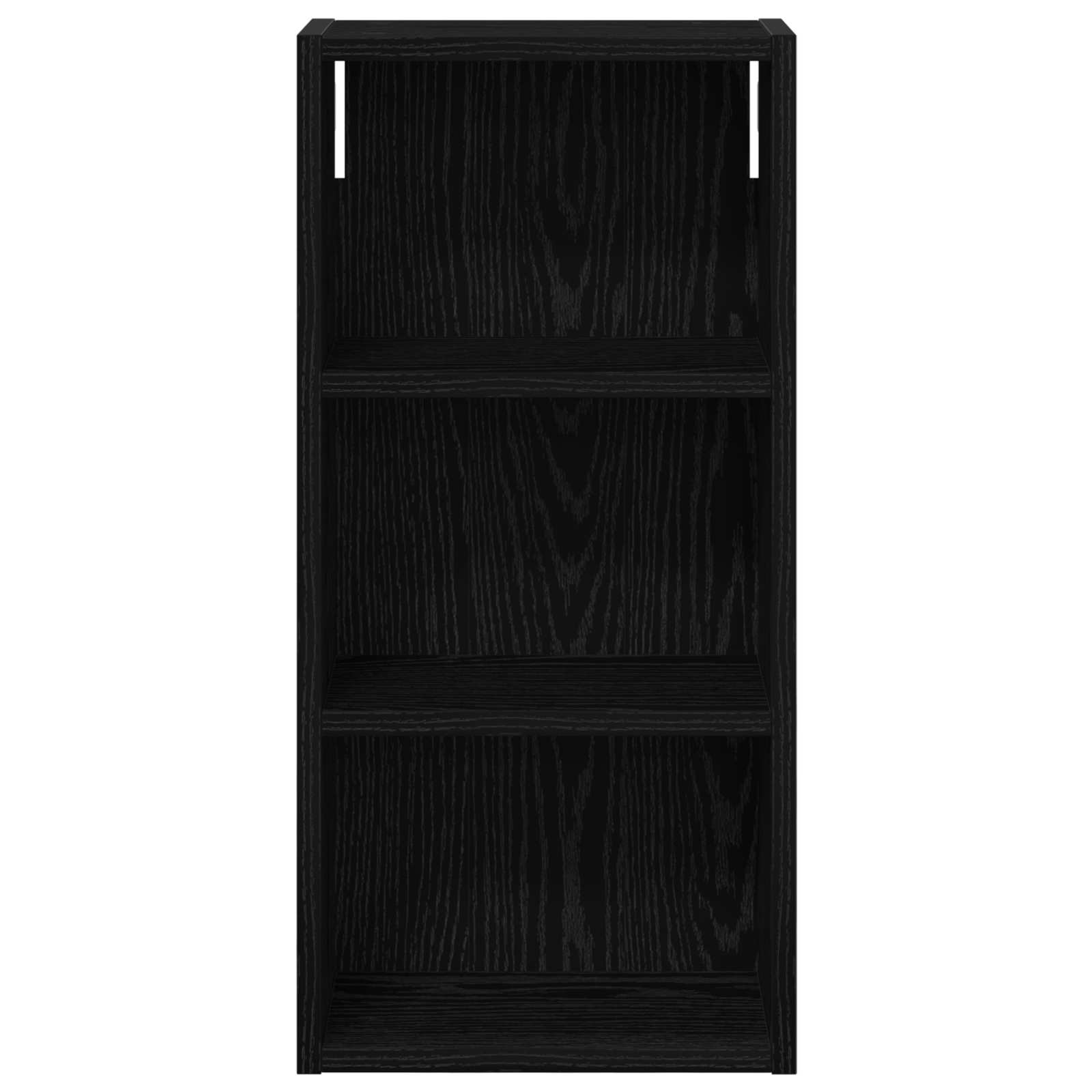 Badezimmer-Wandschrank Schwarz Eichen-Optik 30 x 16 x 62,5 cm