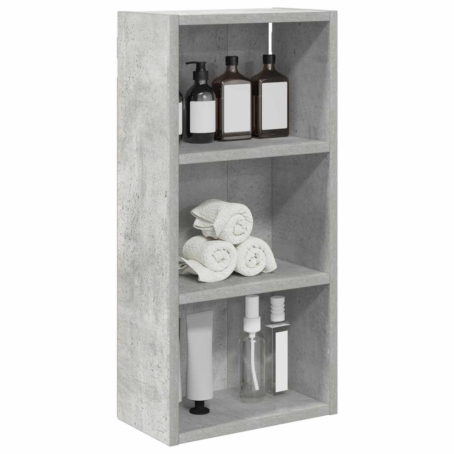 Badezimmer-Wandschrank Betongrau 30 x 16 x 62,5 cm