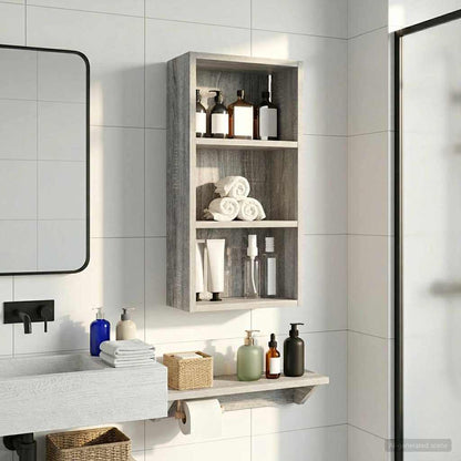 Badezimmer-Wandschrank Sonoma-Grau 30 x 16 x 62,5 cm