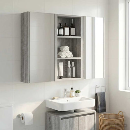 Badezimmer-Wandschrank Sonoma-Grau 30 x 16 x 62,5 cm