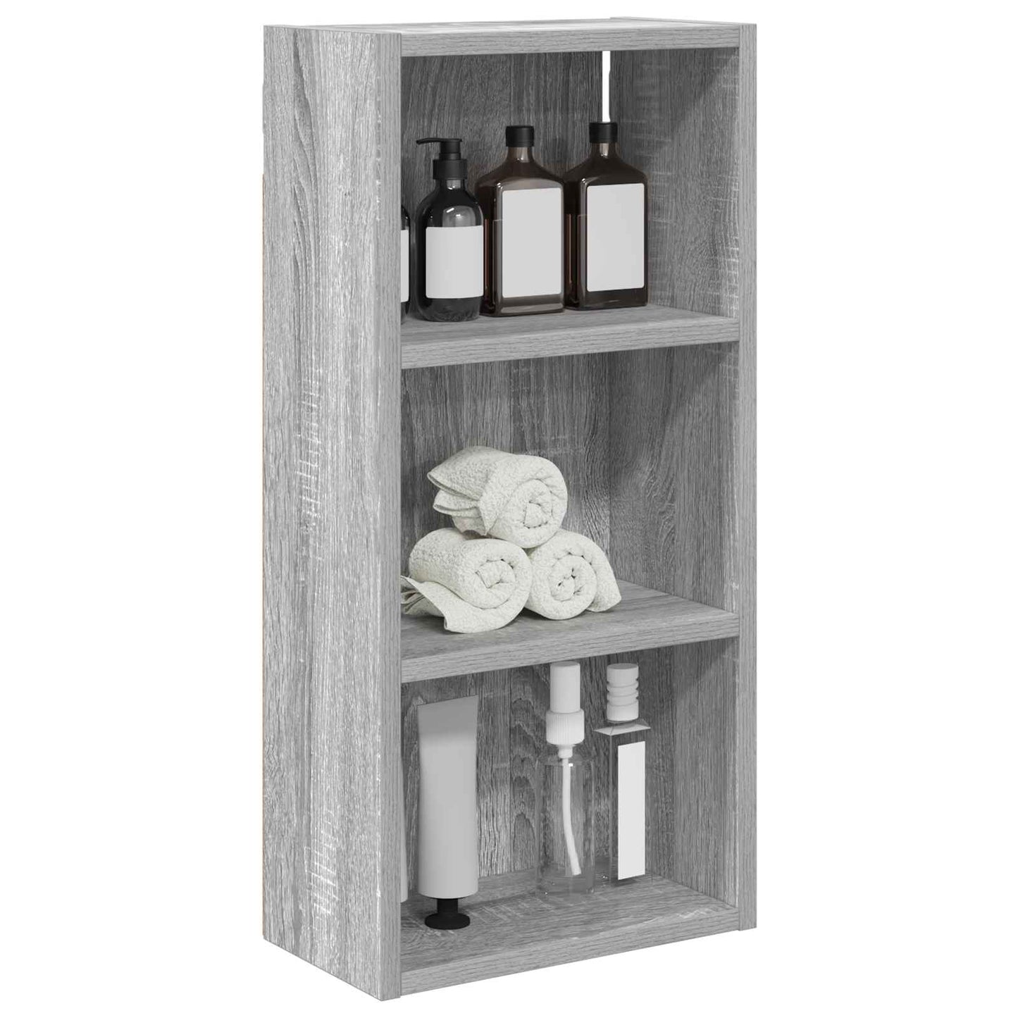 Badezimmer-Wandschrank Sonoma-Grau 30 x 16 x 62,5 cm