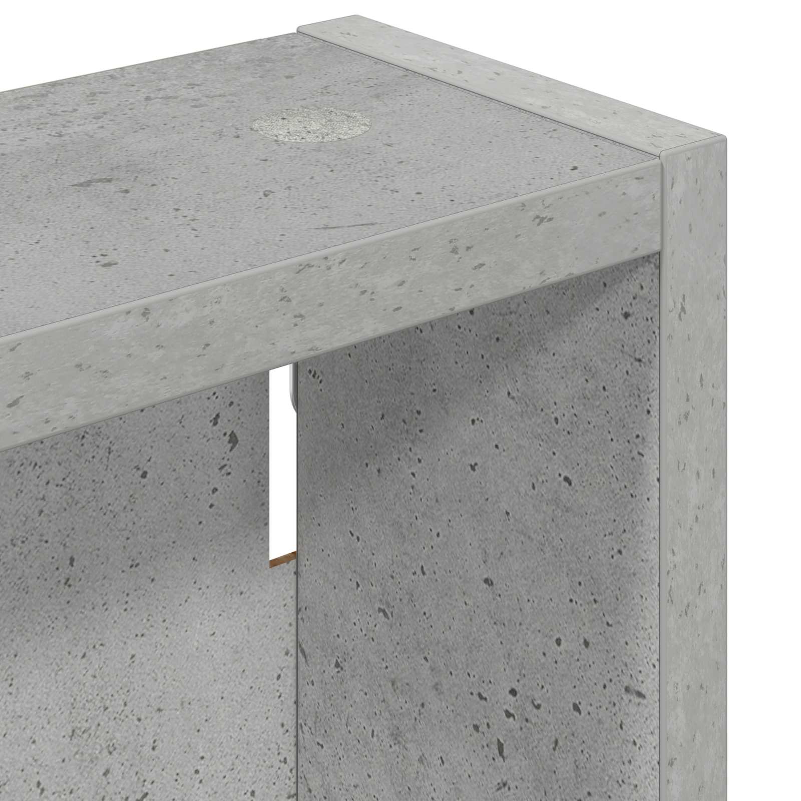 Badezimmer-Wandschrank Betongrau 40 x 10 x 50 cm Holzwerkstoff