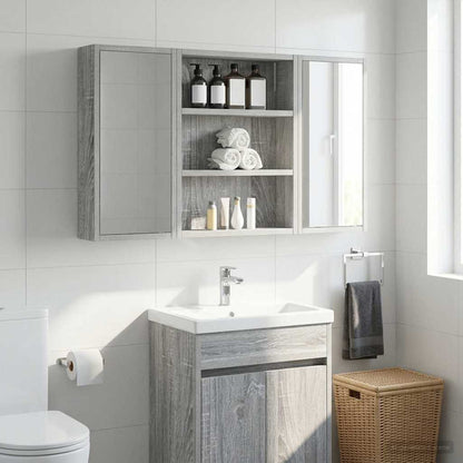 Badezimmer-Wandschrank Sonoma-Grau 40 x 10 x 50 cm