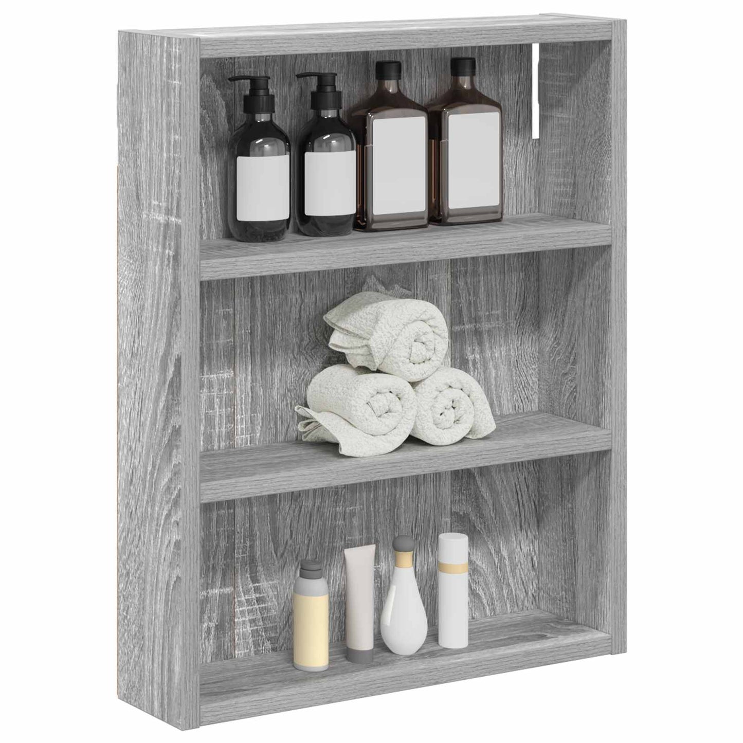 Badezimmer-Wandschrank Sonoma-Grau 40 x 10 x 50 cm
