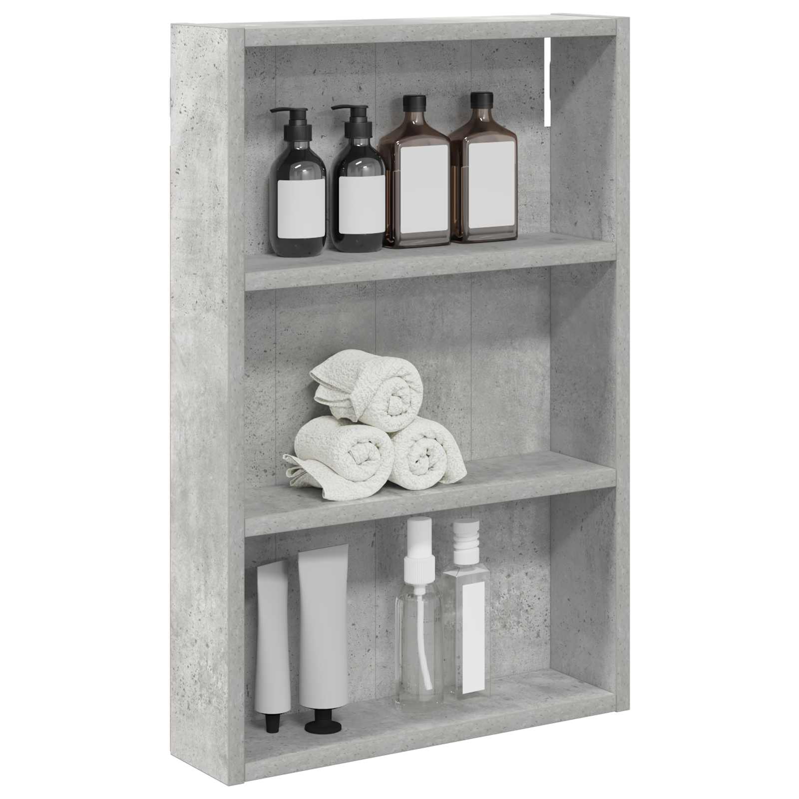 Badezimmer-Wandschrank Betongrau 40 x 10 x 60,5 cm
