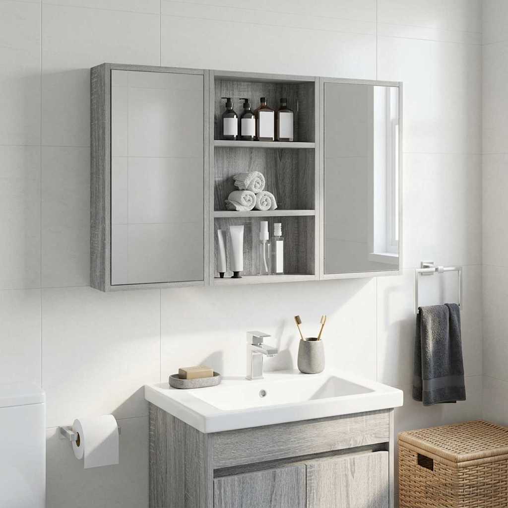 Badezimmer-Wandschrank Sonoma-Grau 40 x 10 x 60,5 cm