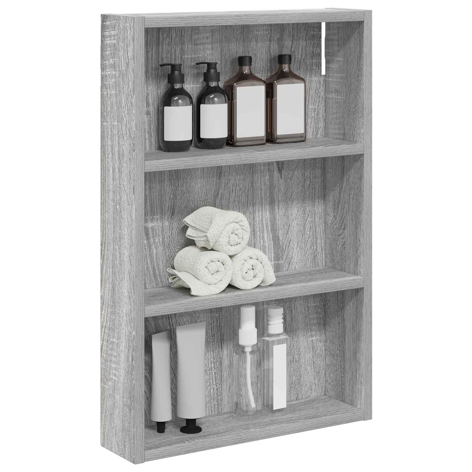 Badezimmer-Wandschrank Sonoma-Grau 40 x 10 x 60,5 cm