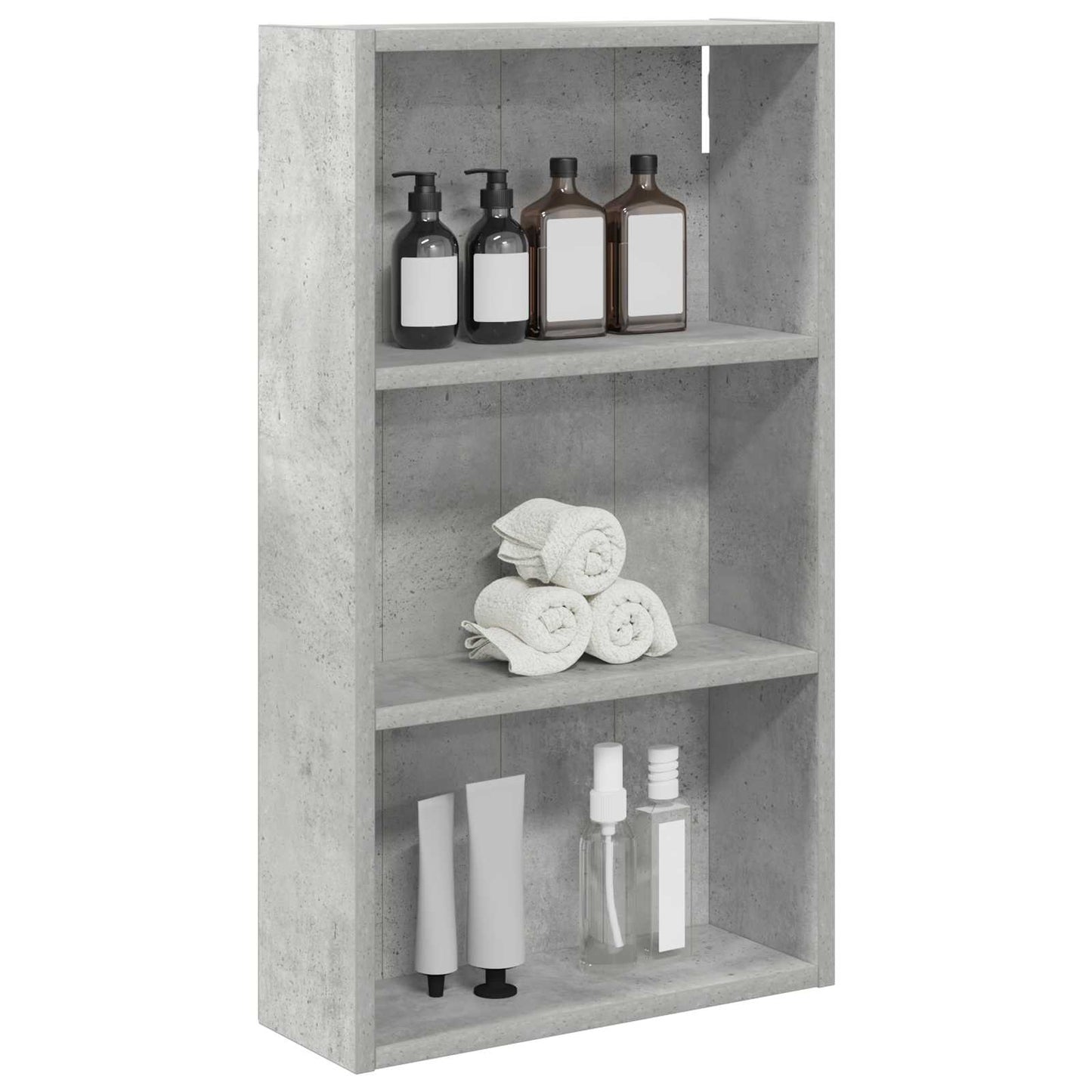 Badezimmer-Wandschrank Betongrau 40 x 14 x 70 cm Holzwerkstoff