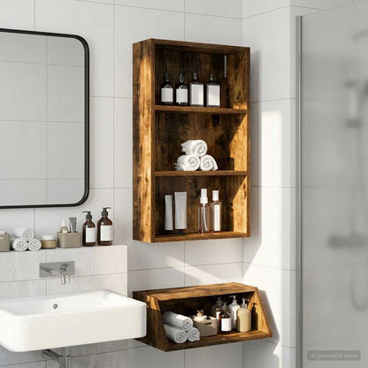 Badezimmer-Wandschrank Räuchereiche 40 x 14 x 70 cm