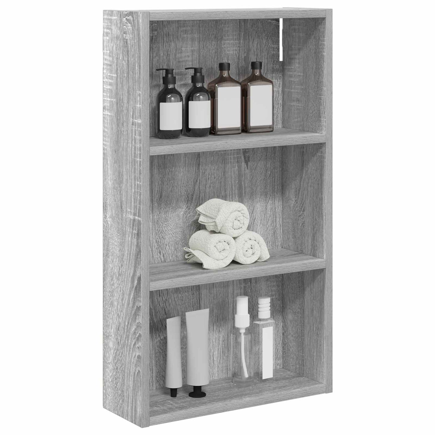 Badezimmer-Wandschrank Sonoma-Grau 40 x 14 x 70 cm